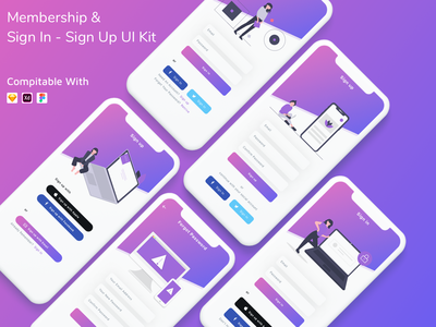 会员资格和登录 - 注册 UI 套件 v2(Membership & Sign In - Sign Up UI Kit v2)