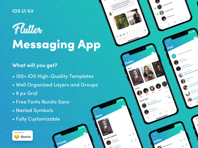 Flutter 消息应用程序 UI 工具包(Flutter Messaging App UI Kit)