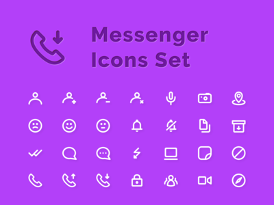 信使图标集(Messenger Icons Set)
