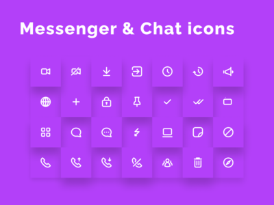 信使和聊天图标(Messenger & Chat icons)
