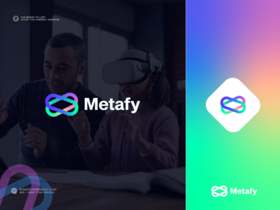 Metaverse Logo Design - Creative M 现代标志 - Infinity - Meta world(Metaverse Logo Design - Creative M modern logo - Infinity - Meta world)