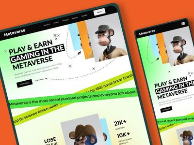 元界登陆页面设计V1(Metaverse landing Page Design V1)