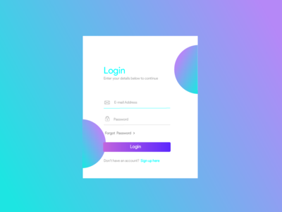 登录页面UI设计(Login Page UI Design)