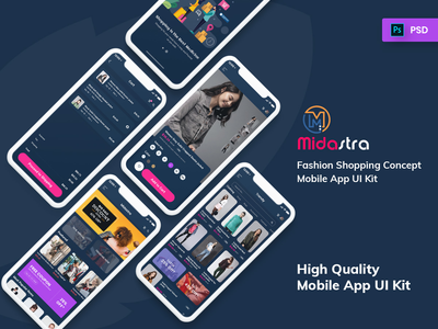 Midastra-Fashion Shopping Mobile App UI kit Dark(Midastra-Fashion Shopping Mobile App UI kit Dark)