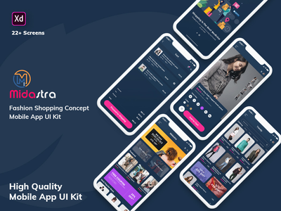 Midastra-Fashion Shopping Mobile App UI kit Dark (XD)(Midastra-Fashion Shopping Mobile App UI kit Dark (XD))