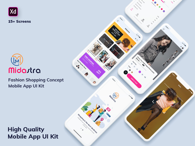 Midastra-Fashion Shopping Mobile App UI kit Light (XD)(Midastra-Fashion Shopping Mobile App UI kit Light (XD))