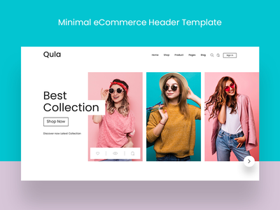 最小的电子商务标题模板(Minimal eCommerce Header Template)