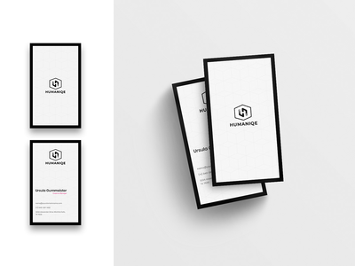 最小的名片模板-垂直(Minimal Business Card Template - Vertical)