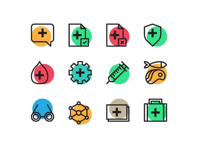 医疗杂项图标集(Medical Miscellaneous Icon Set)