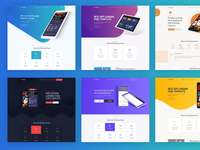 Mixup - 应用登陆页面 PSD 模板(Mixup - App Landing Page PSD Template)