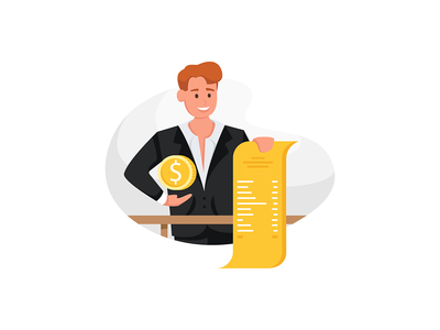 商人在办公室的大量账单下需要帮助(Businessman needs help under a lot of bills in the office)