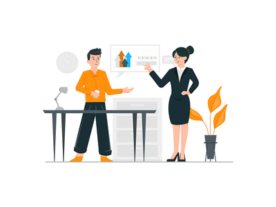 商务会议插图概念(Business Meeting Illustration concept)