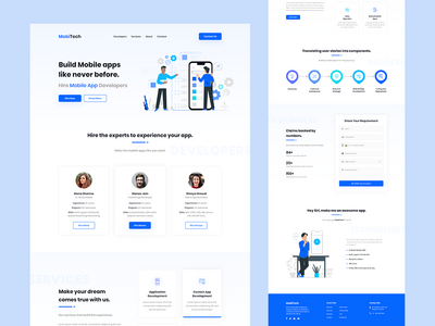 移动应用开发登陆页面(Mobile App Development Landing Page)