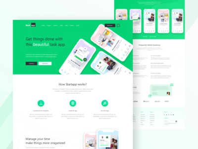 移动应用登陆页面 - StartApp(Mobile App Landing Page - StartApp)
