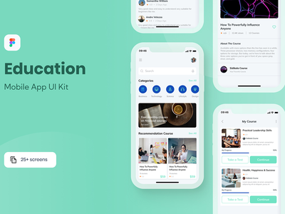 教育移动 UI 套件(Education Mobile UI Kit)