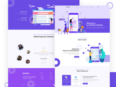 移动应用登陆页面设计(Mobile app landing page design)