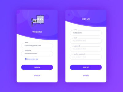 登录和注册页面(Login & Sign up Page)