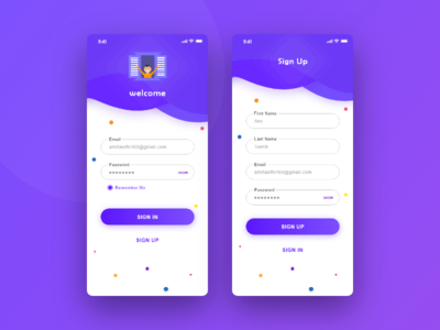 登录和注册页面(Login & Sign up Page)