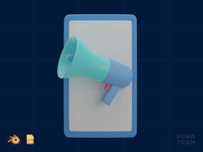 移动营销 - 3D SEO 插图（正面）(Mobile Marketing - 3D SEO Illustration (front))