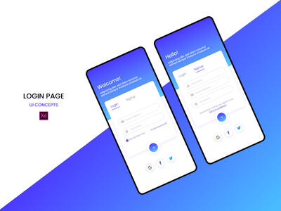 登录和注册页面(Login and Signup page)