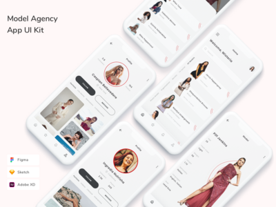 模特经纪公司应用程序 UI 套件(Model Agency App UI Kit)