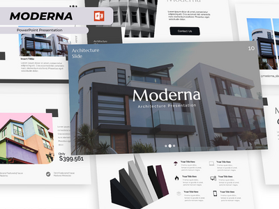 Moderna - 建筑的PowerPoint演示模板(Moderna - Architectures PowerPoint Presentation Template)