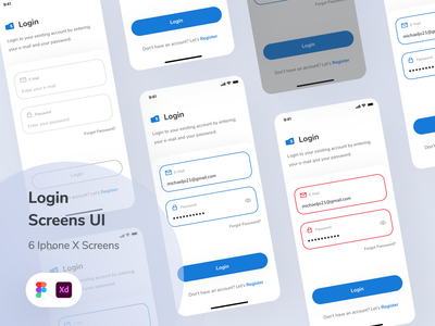 登录屏幕应用程序 UI(Login Screens App UI)