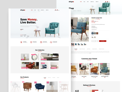 现代家具网站UI(Modern furniture website UI)