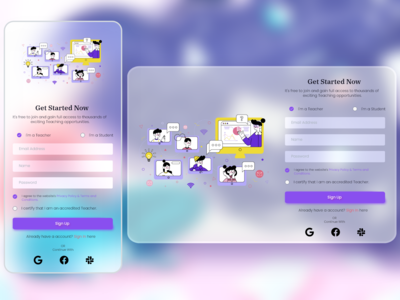 在线教育的管理员注册页面 UI 设计(Admin registration page UI design for online education)