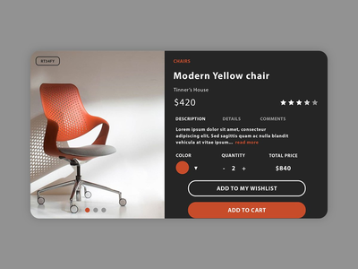 现代黄色椅子(Modern Yellow Chair)