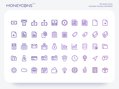 Moneycons-财务和业务线图标(Moneycons - finance and business line icons)