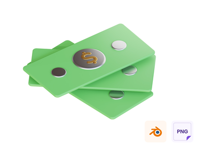 钱 3D 图标(Moneys 3D Icon)