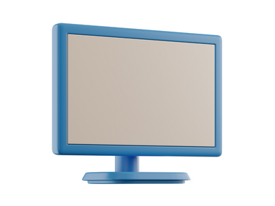 红色3D图标(Monitor 3D Icon)