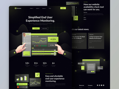 网站监控服务登陆页面(Website Monitoring Service Landing Page)