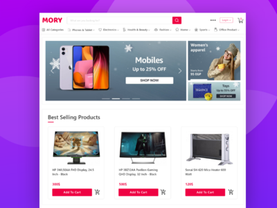 购物网站 - App Mory 模板(Shopping Website - App Mory Template)