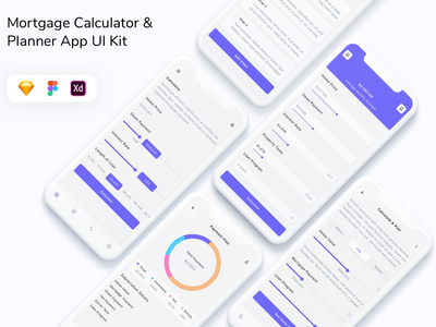 抵押计算器和规划器应用程序 UI 套件(Mortgage Calculator & Planner App UI Kit)