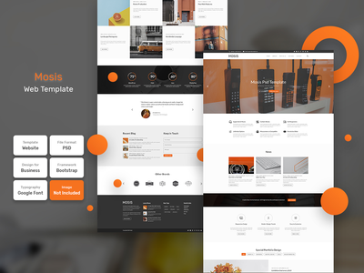 Mosis 商务主页 PSD Web 模板(Mosis Business Homepage PSD Web Template)
