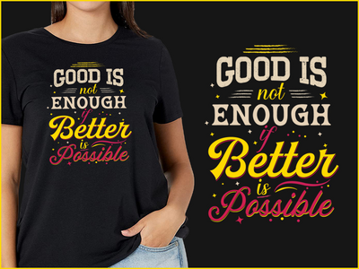 励志排版 t 恤设计(motivational typography  t-shirt design)