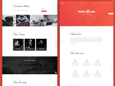 Moto - 一页 HTML 模板(Moto - One page HTML Template)