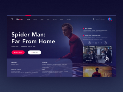 电影登陆页面设计理念(Movie Landing Page Design Concept)