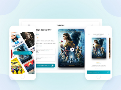 电影票应用程序和网站模板(Movie Ticket App & Website Template)