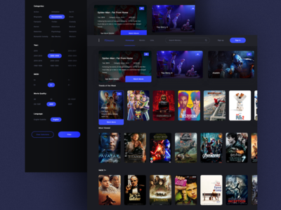 电影平台登陆页面概念(Movie Platform Landing Page Concept)