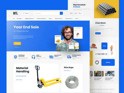 MTL - 硬件商店市场登陆页面 Web UI Kis(MTL - Hardware Store Marketplace Landing Page Web UI Kis)