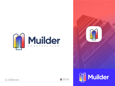 Muilder - 现代房地产标志设计 - 标志设计模板(Muilder - Modern Real Estate Logo Design - Logo design template)