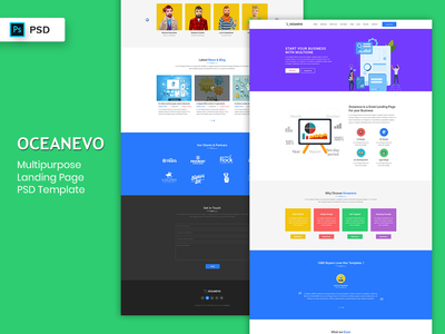 多用途登陆页面 PSD Template-02(Multipurpose Landing Page PSD Template-02)