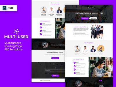 多用途登陆页面 PSD Template-05(Multipurpose Landing Page PSD Template-05)