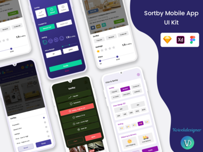 多服务移动应用程序排序 UI 工具包(Multi Service Mobile App Sortby UI Kit)