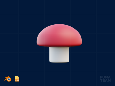 蘑菇 - 3D游戏插画包（正面）(Mushroom - 3D Game Illustration Pack (front))