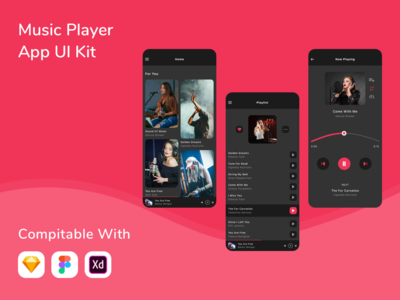 音乐播放器应用程序 UI 套件(Music Player App UI Kit)