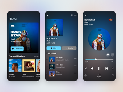 音乐应用程序 - UI/UX(Music App - UI/UX)